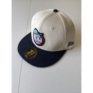 Baseballism No Crying Logo MLB Size 7 1/2 Baseball Cap White And Blue
